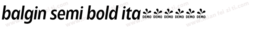balgin semi bold ita字体转换